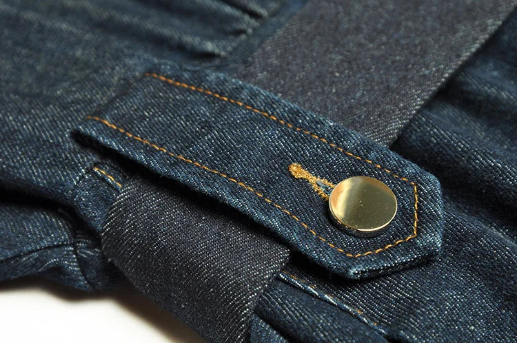 Brianna  Spliced Gradient High Waist Denim Dress