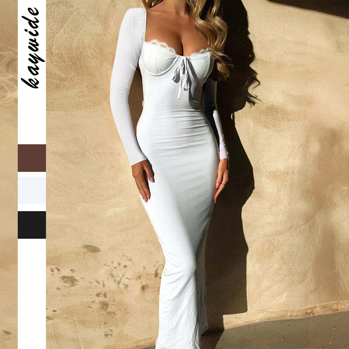 Melody Long Sleeve Bodycon Maxi Dress for Women