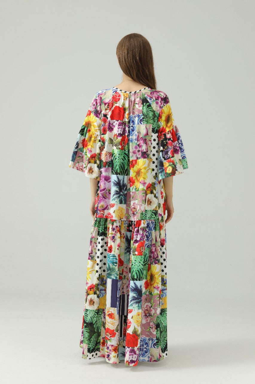 Summer New Puzzle Print Dress