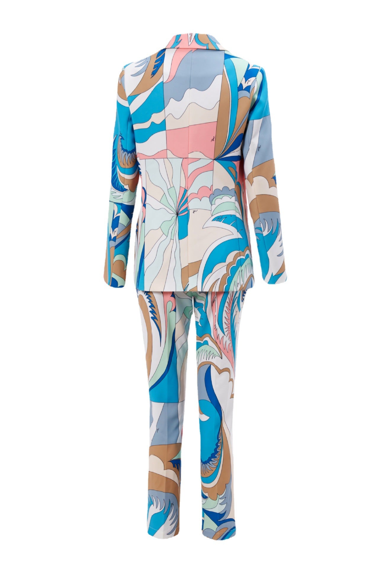 Bea Blend Printed Women's Suit Exquisite Lapel One Button Suit