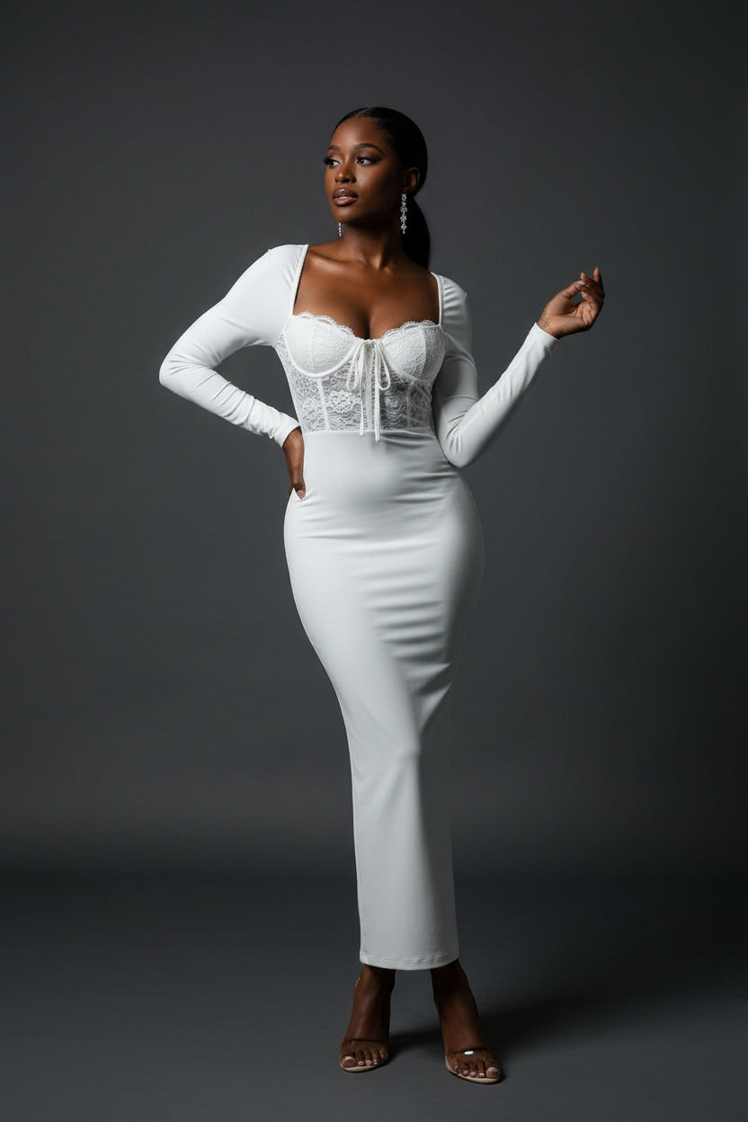 Melody Long Sleeve Bodycon Maxi Dress for Women