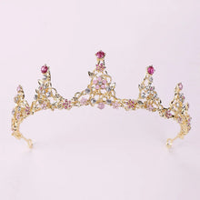 Load image into Gallery viewer, Tiara Gold Crown Jewelry Hair Accessories