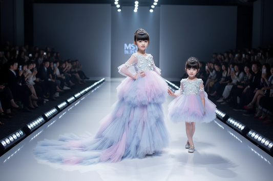 Kendra Long Trailing Girl Mermaid Peacock Ball Gown Dress