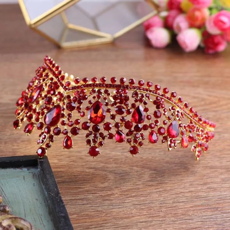 Red Rhinestone Tiara