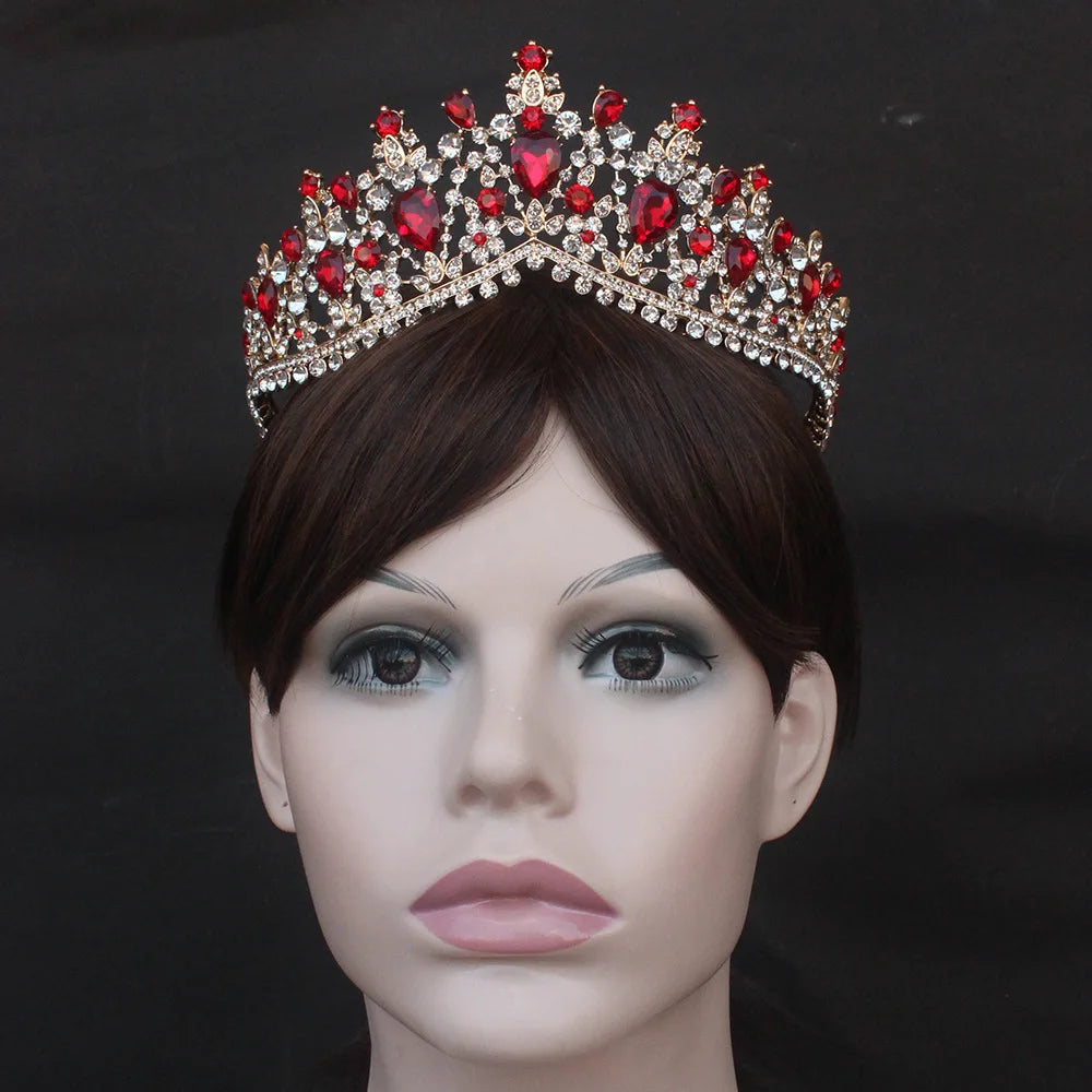 Red Rhinestone Tiara