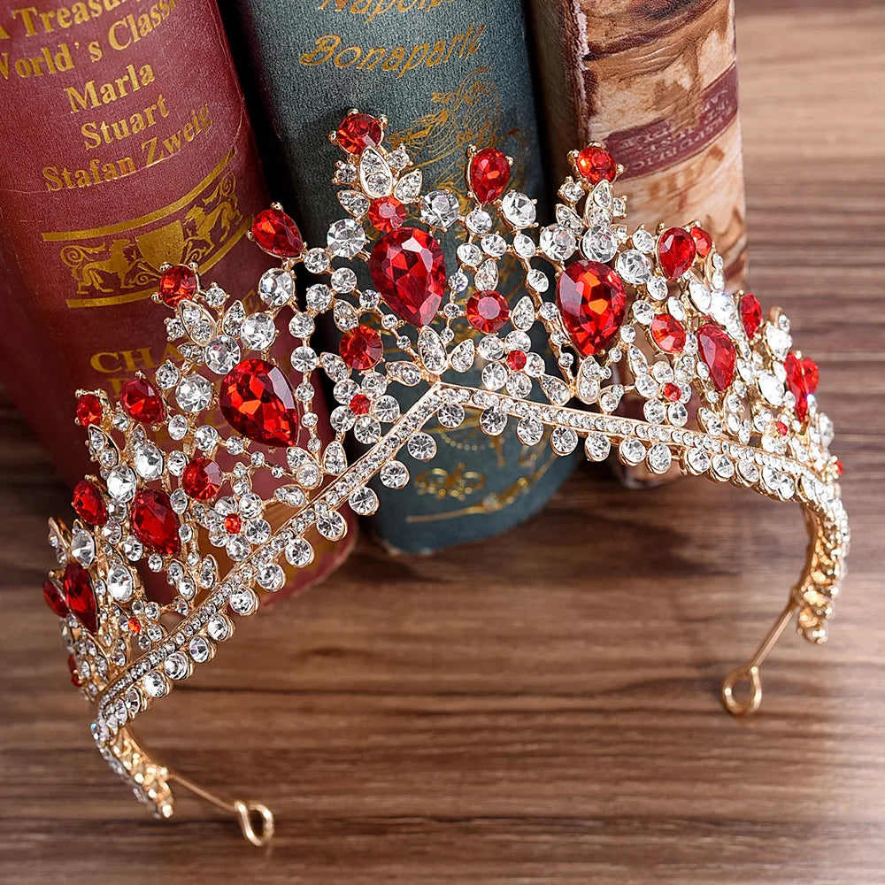 Red Rhinestone Tiara