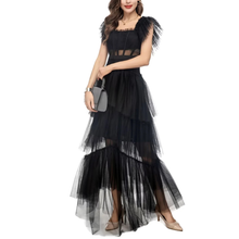 Load image into Gallery viewer, Citlali Square Collar Flying Sleeve Ruffle Long Dress