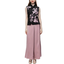 Load image into Gallery viewer, Nevaeh Stand Collar Sleeveless Top+Wide Leg Pants Two Pieces Set