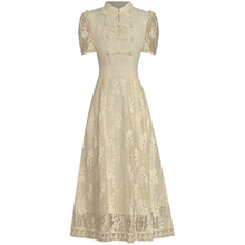 Load image into Gallery viewer, Josephine Stand Collar Short Sleeve Waist Tuck Dress
