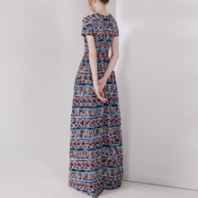 Load image into Gallery viewer, Jolene Short sleeve Indie Folk Slim Retro Maxi Dress