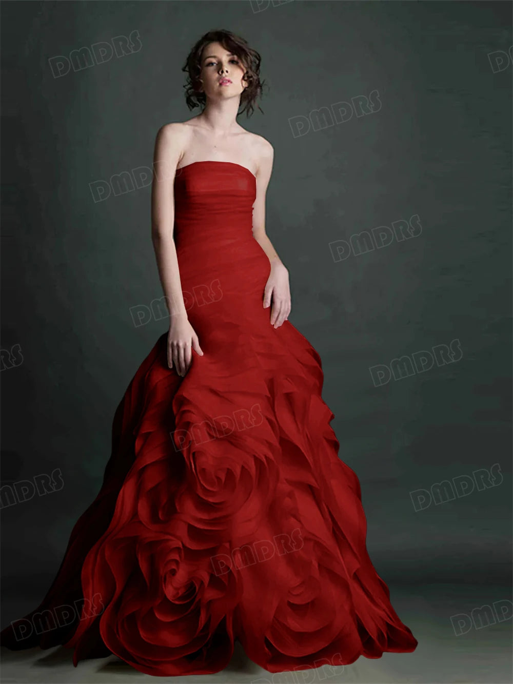 Jean Formal Dress for Women 100+ Colors to Choose Strapless Long Evening Dresses