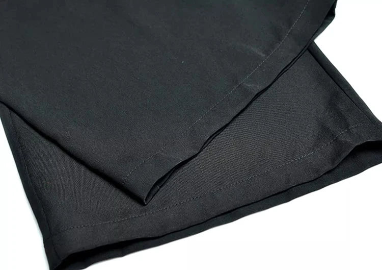 Spitzen-Overall mit Rundhalsausschnitt und kurzen Ärmeln und Taschen in Schwarz mit Patchwork für Bürodamen