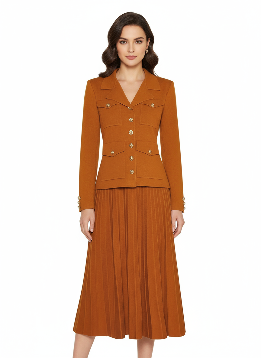 Aurelia Winter Knit Skirts Suit