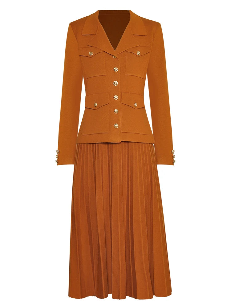 Aurelia Winter Knit Skirts Suit