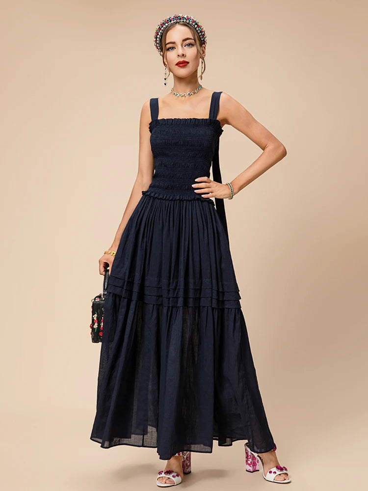 Sasha Draped Travel Long Dress