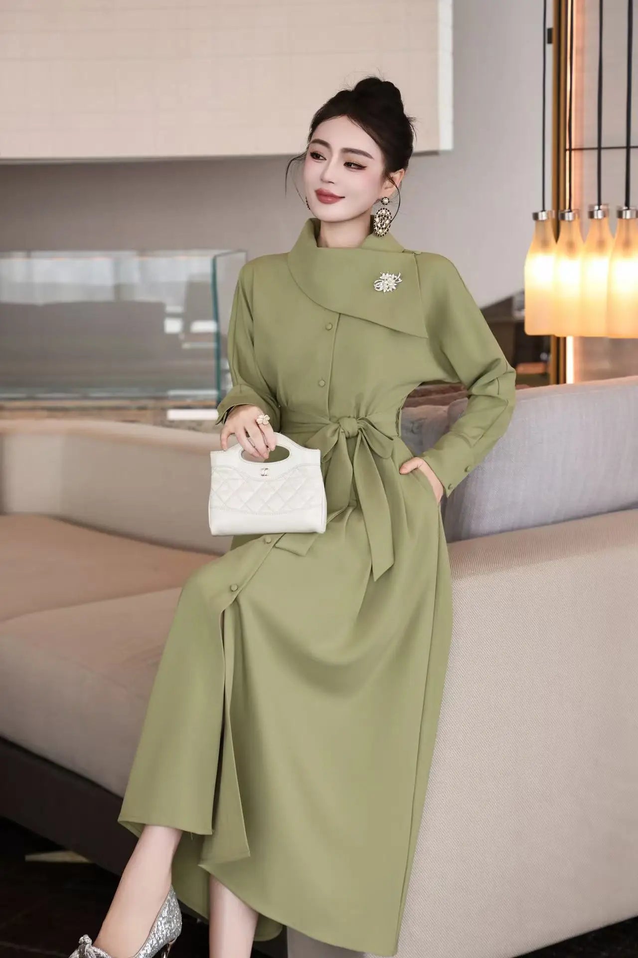 Celine Autumn Midi Dress