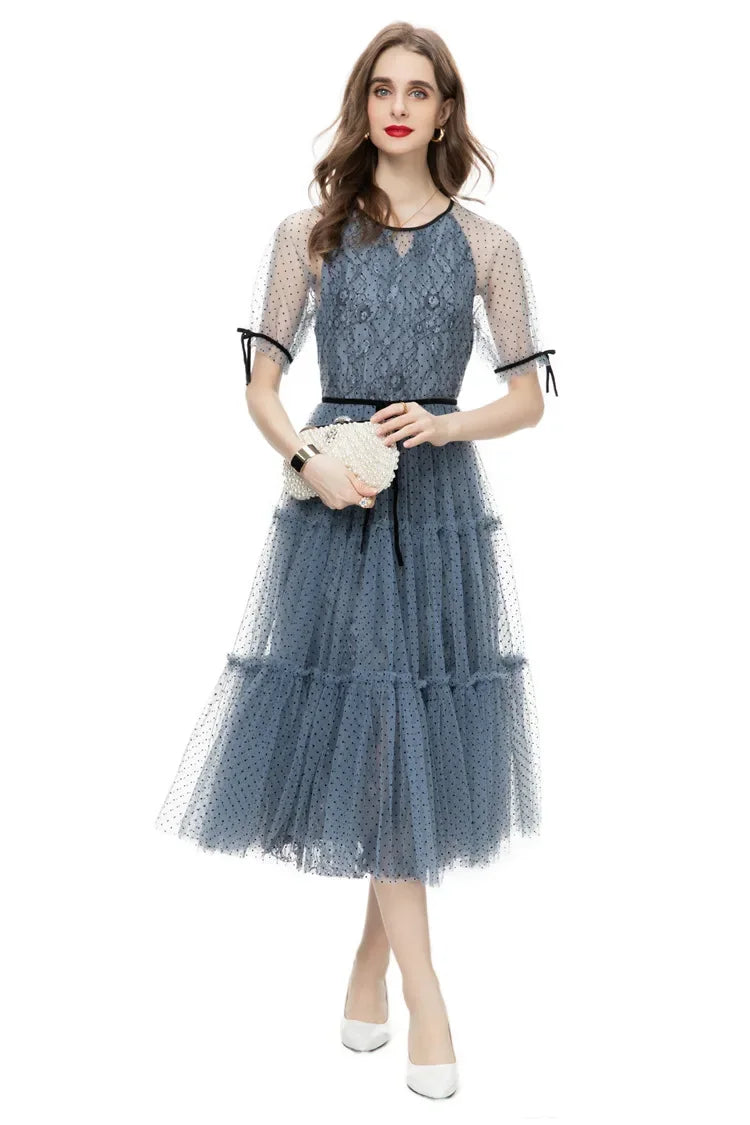 Ashley French Mesh Dress