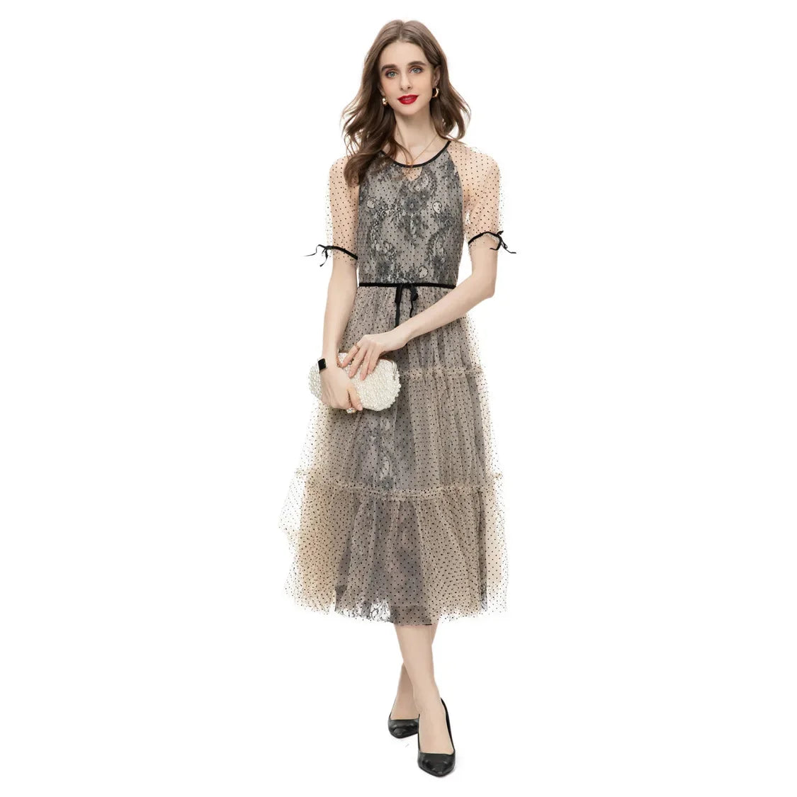 Ashley French Mesh Dress