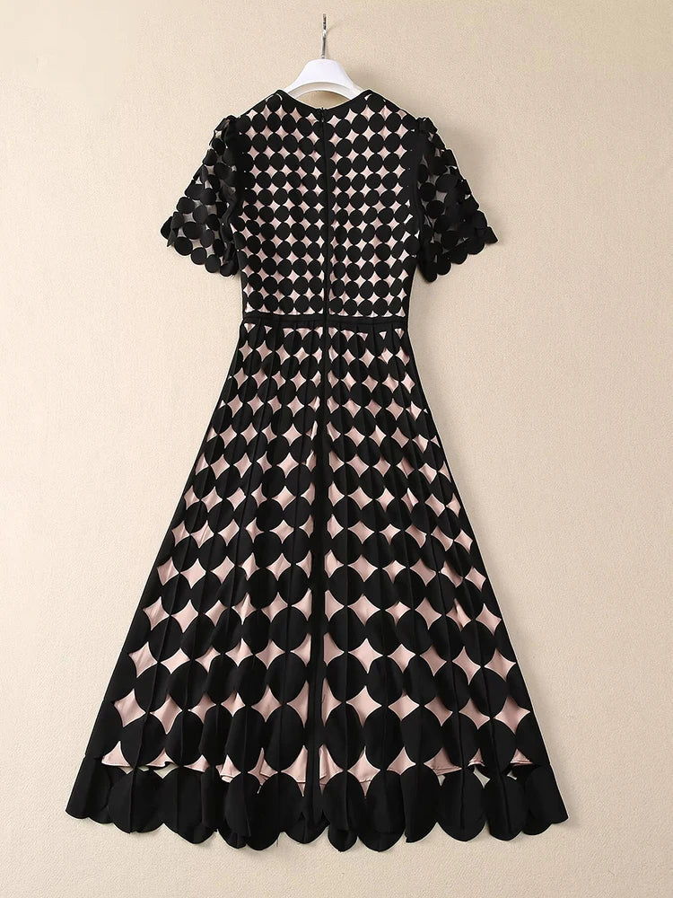 Dove Cut-Out Geometric Dress