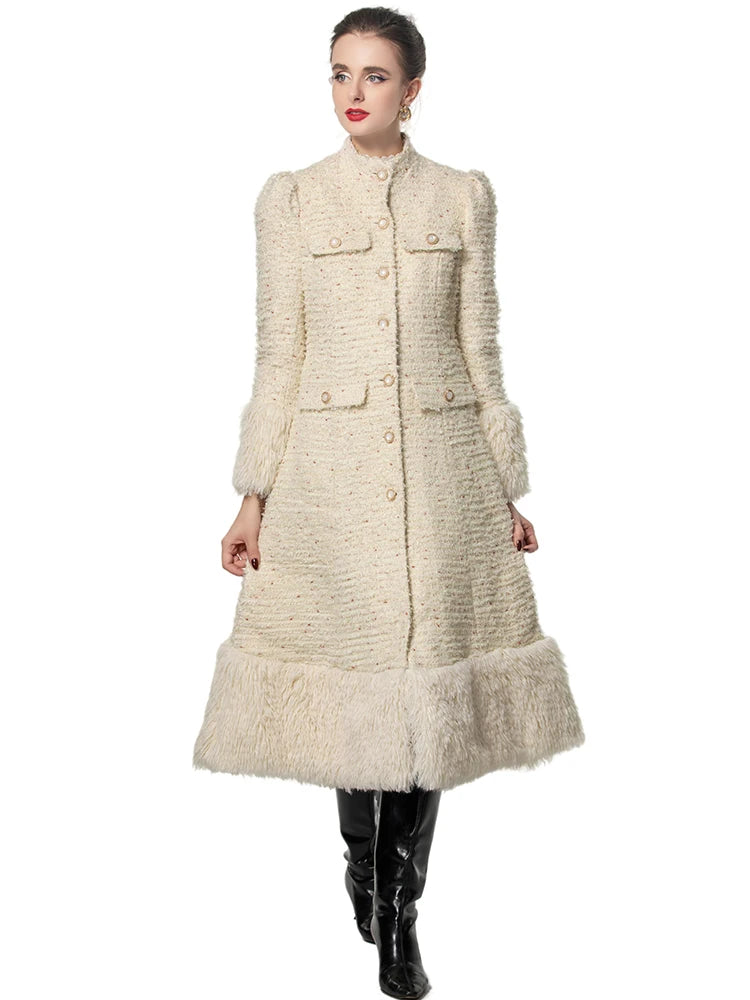 Iliana Single Breasted Tweed Coat