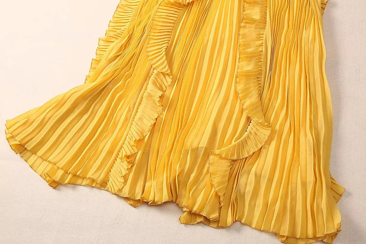 Sienna V-Neck Flying sleeve Ruffles Elegant Party Backless Dress