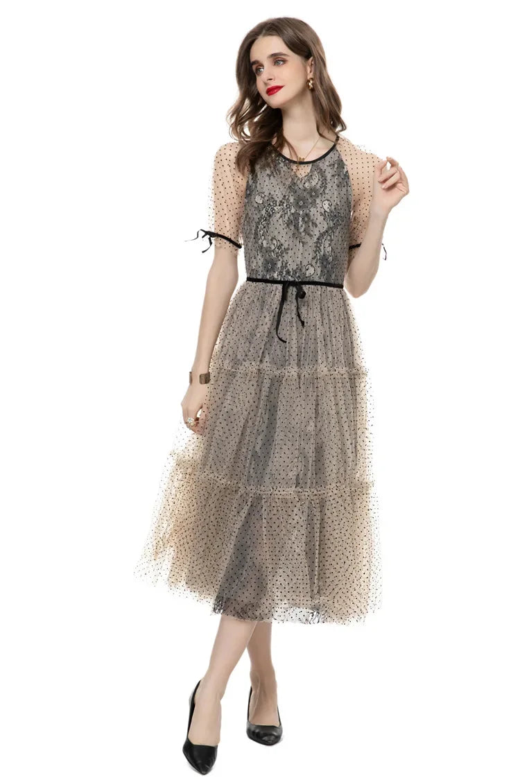 Ashley French Mesh Dress