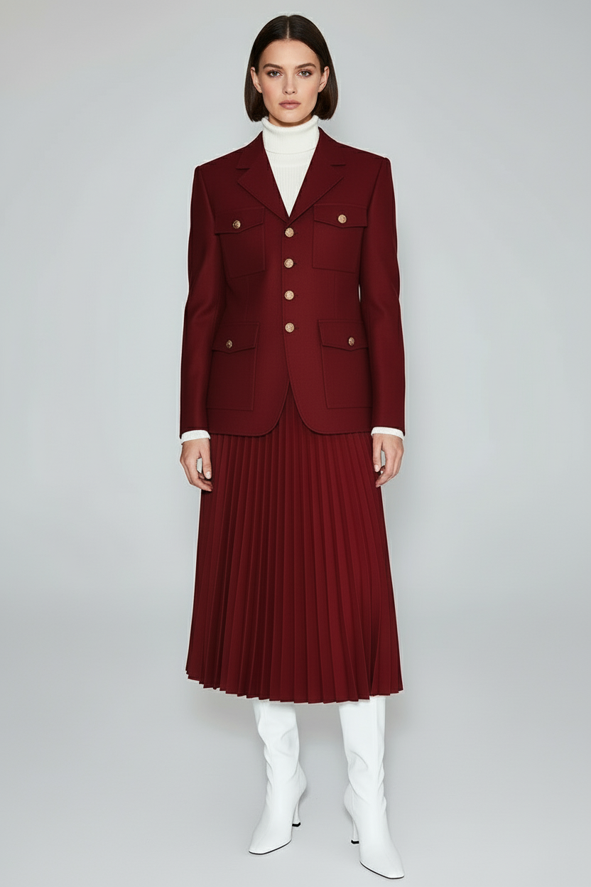 Aurelia Winter Knit Skirts Suit