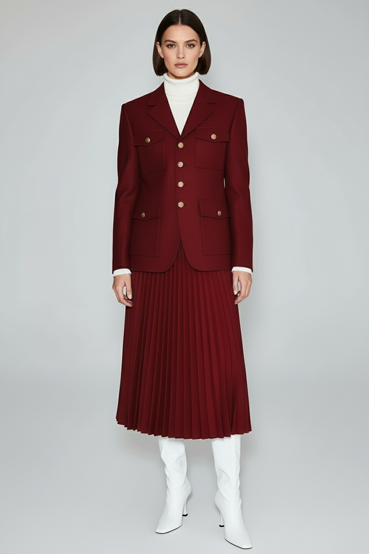 Aurelia Winter Knit Skirts Suit