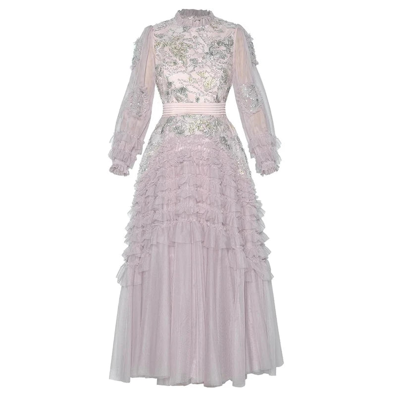 Louise Sequins Beaded Embroidery Ball Gown