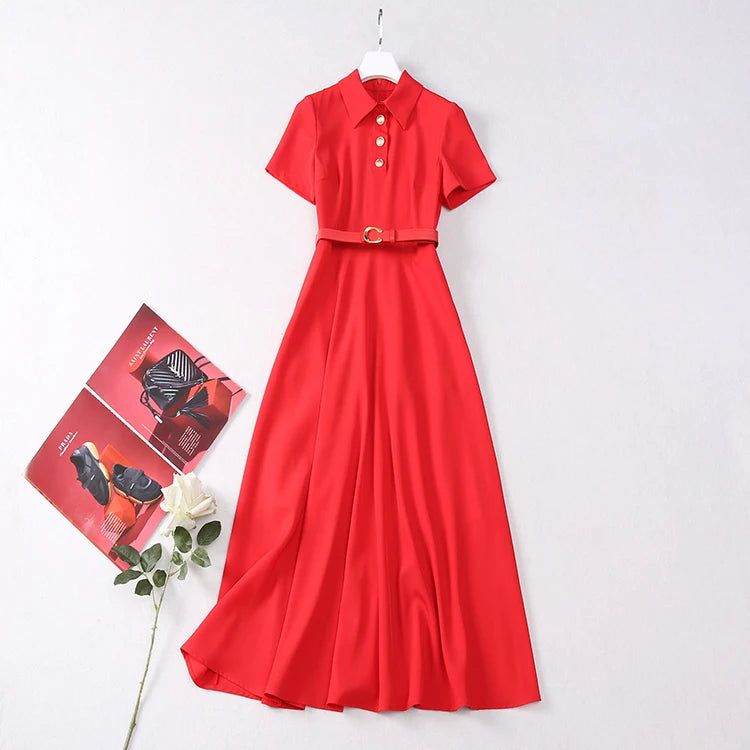 Lorna Belted Short Sleeve Dress