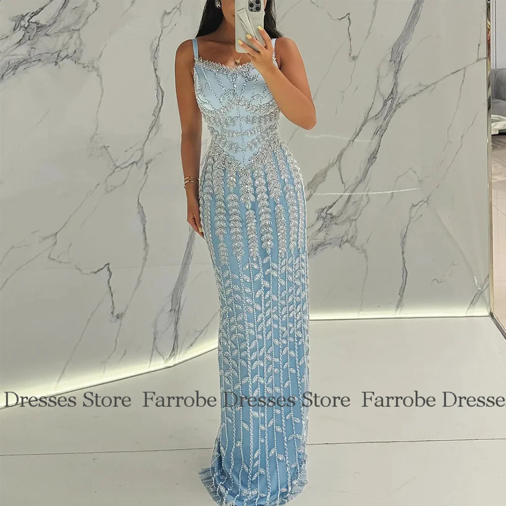 Nathalie Evening Gowns 2025 Dubai Satin Sheath/Column Celebrity Dress r