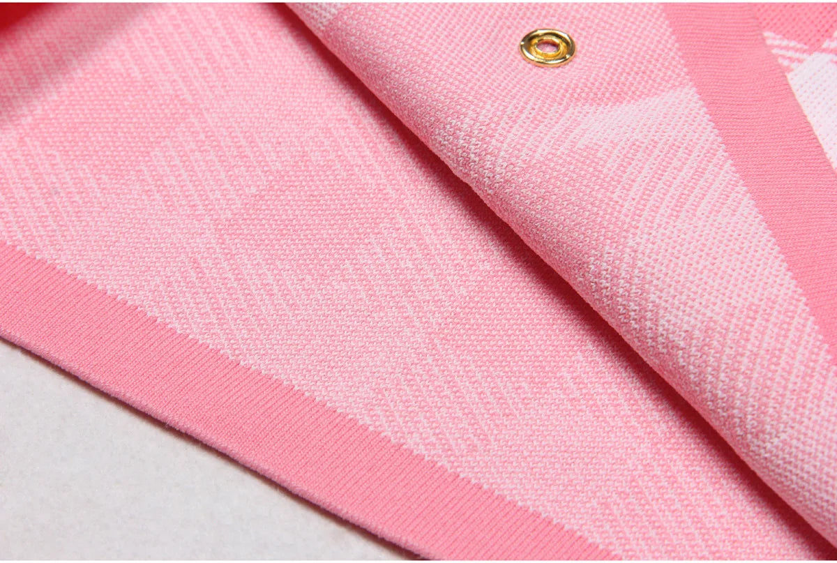 Jessy Plaid Knitting Sweater Dress