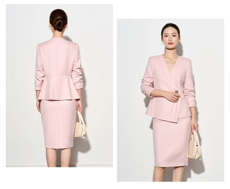 Amara Blazer Skirt Suit 2 Piece Matching Set