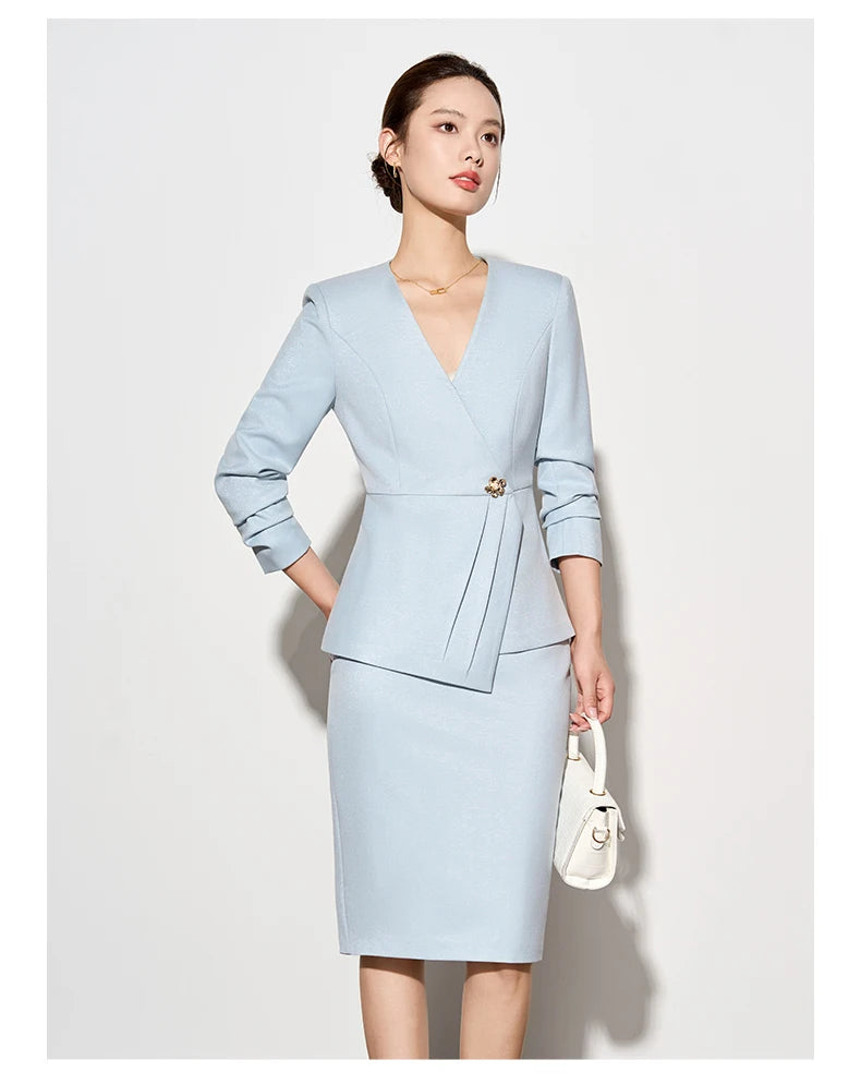 Amara Blazer Skirt Suit 2 Piece Matching Set