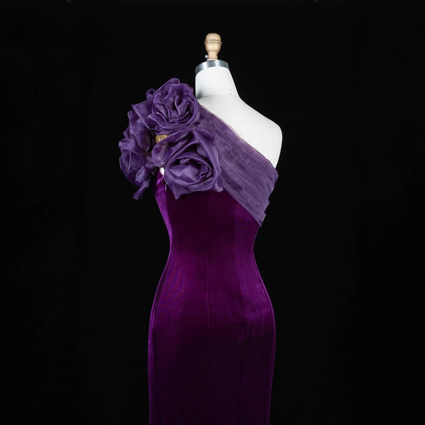 Olivia One Shoulder Mermaid Formal Evening Draped Dress