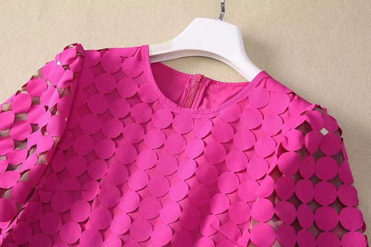 Dove Cut-Out Geometric Dress