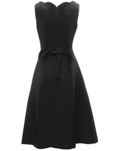 Load image into Gallery viewer, Elise Square Collar Sleeveless Bow Solid Color Elegant  Short Dress