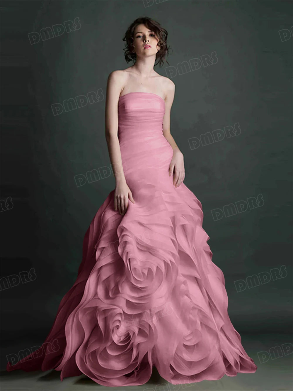 Jean Formal Dress for Women 100+ Colors to Choose Strapless Long Evening Dresses