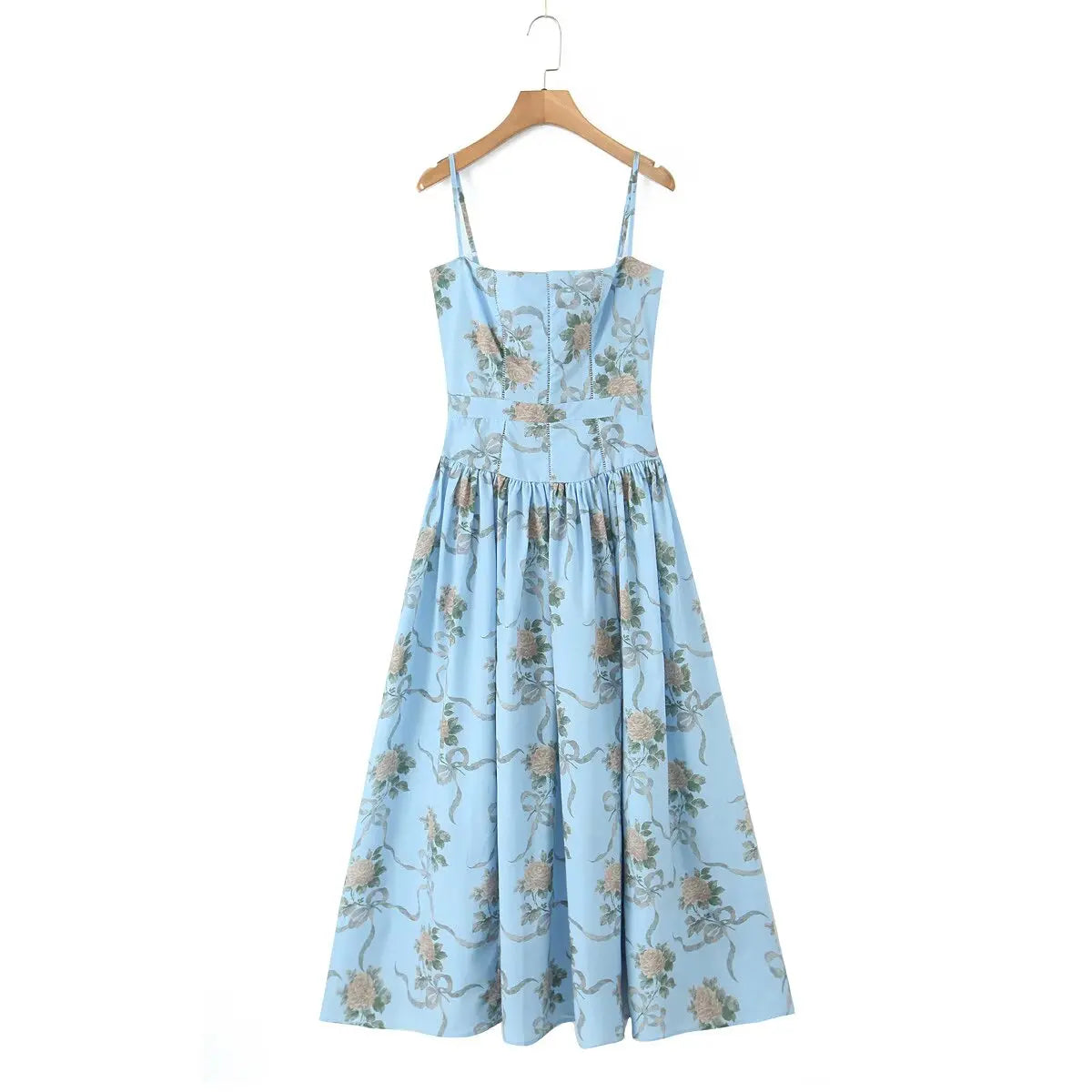 Mya Sexy Spaghetti Straps Floral Print Dress