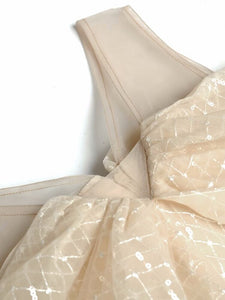 Preenie Spaghetti Strap V-Neck Butterfly Sleeve Appliques Dress