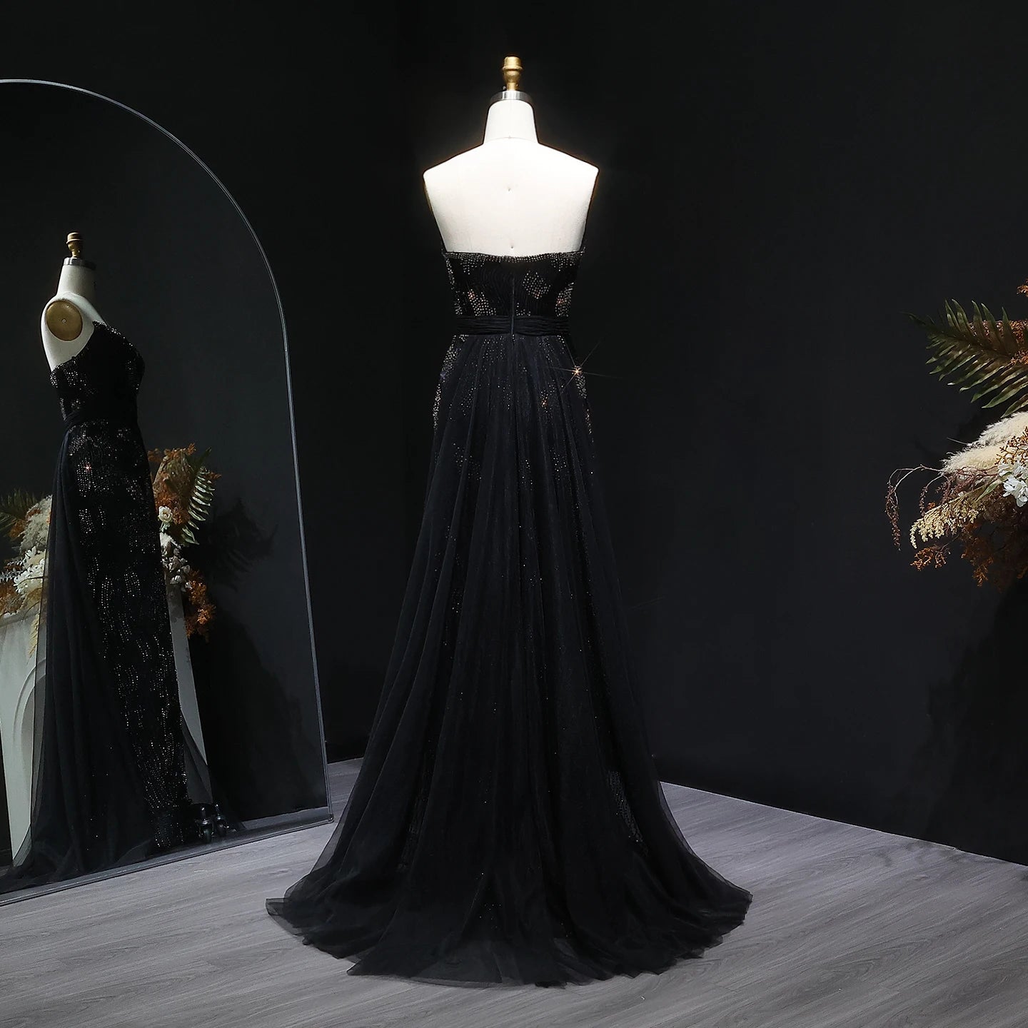 Gina Pink Strapless Mermaid Evening Dress