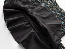 Load image into Gallery viewer, Emmie Tweed Suit Women Stand Collar Long Sleeve Beading Jacket + Mermaid Skirt Vintage Two-Piece Set