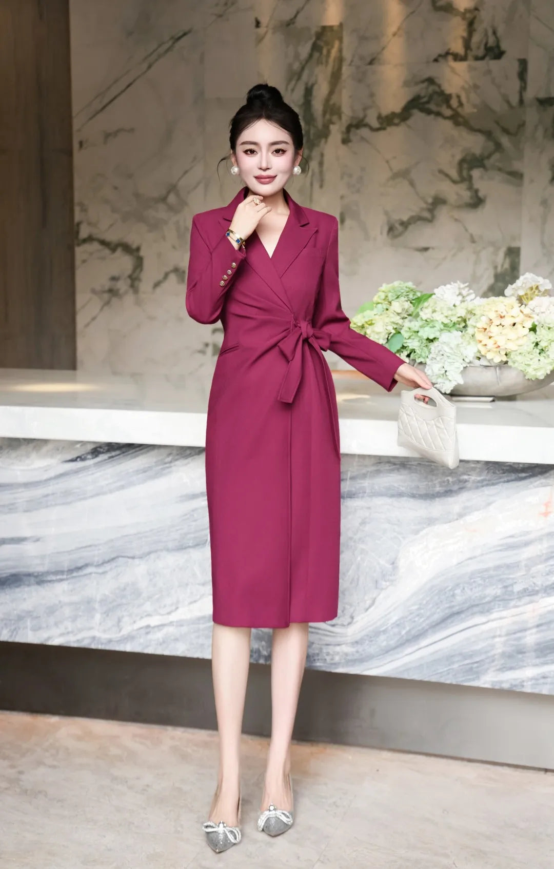 Lea Collar Long Sleeve Autumn Dress
