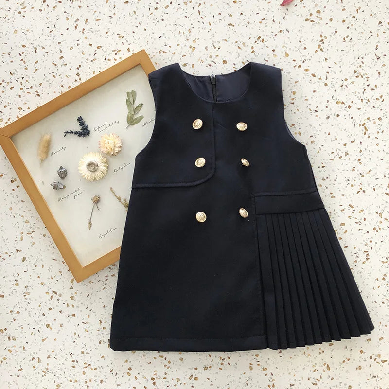 Long Sleeve Blouse and School Sundress for Girls Kids