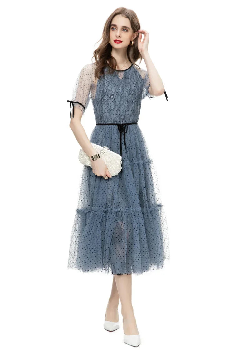 Ashley French Mesh Dress