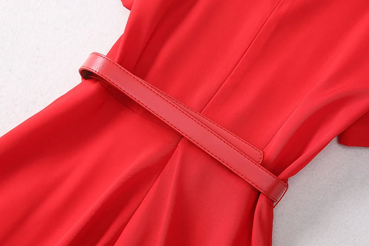 Lorna Belted Short Sleeve Dress