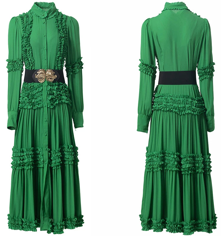 Aurora Green Vintage Dress