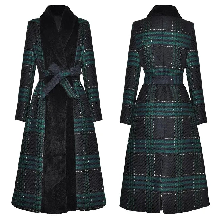 Holland Plaid Tweed Coat