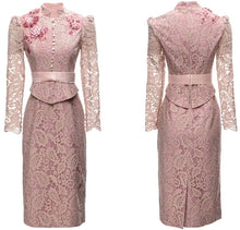 Load image into Gallery viewer, Collins Long Sleeve Sequins Embroidery Appliques Vintage Dress