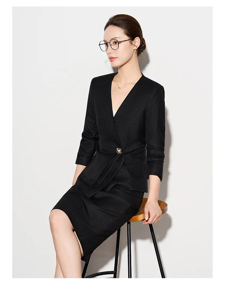 Amara Blazer Skirt Suit 2 Piece Matching Set